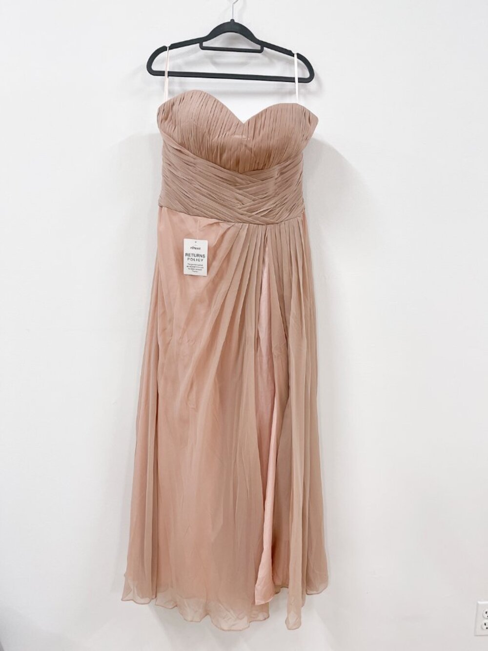 Edressit stapless blush chiffon full length gown